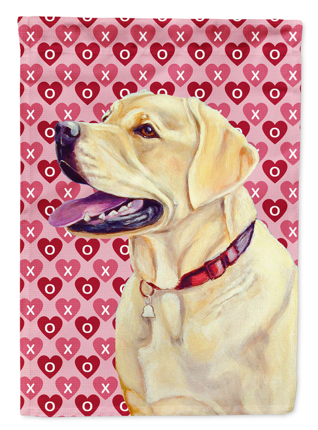 Labrador Hearts Love Valentine&#39;s Day Flag Canvas House Size  the-store.com.