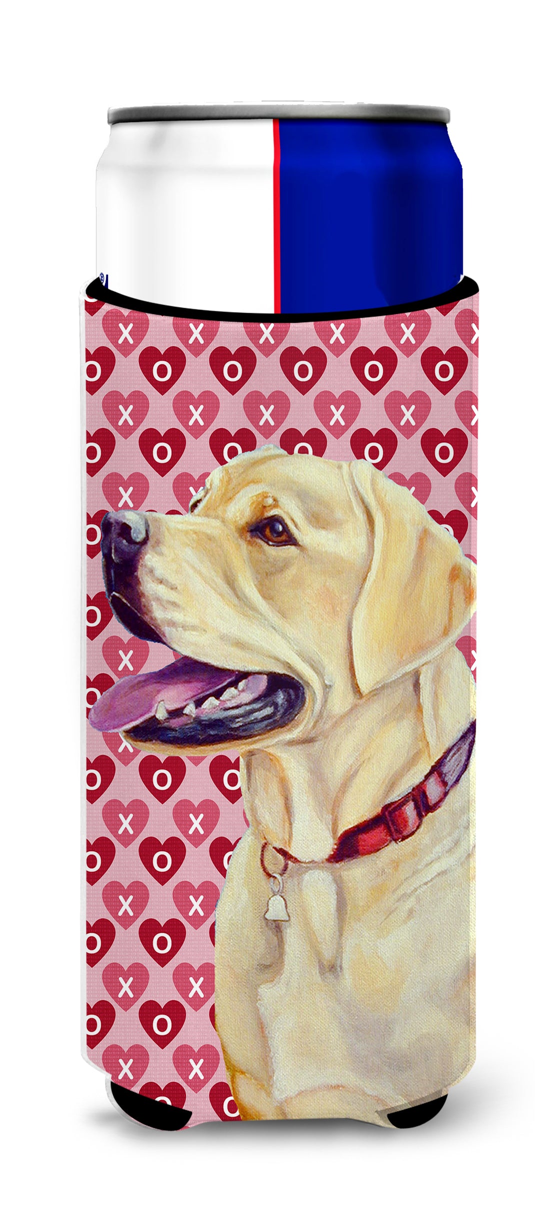 Labrador Hearts Love and Valentine&#39;s Day Portrait Ultra Beverage Insulators for slim cans LH9158MUK