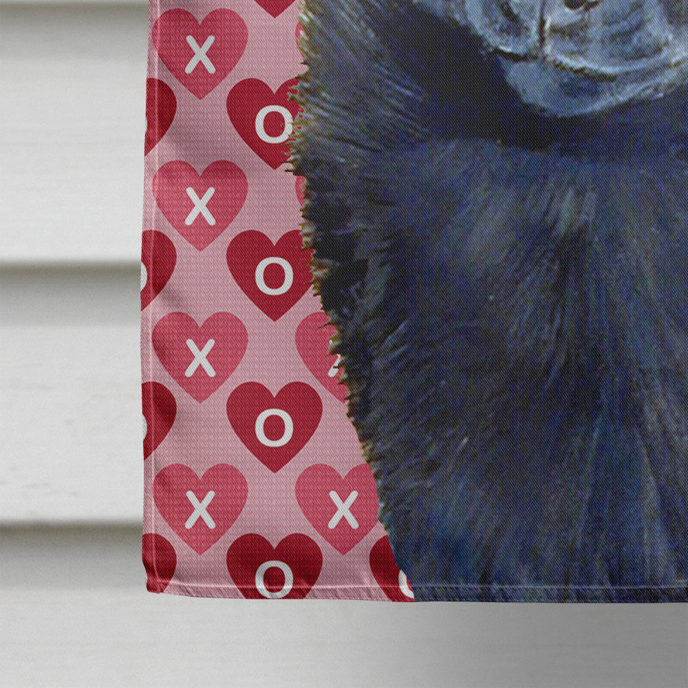 Schipperke Hearts Love and Valentine's Day Portrait Flag Canvas House Size