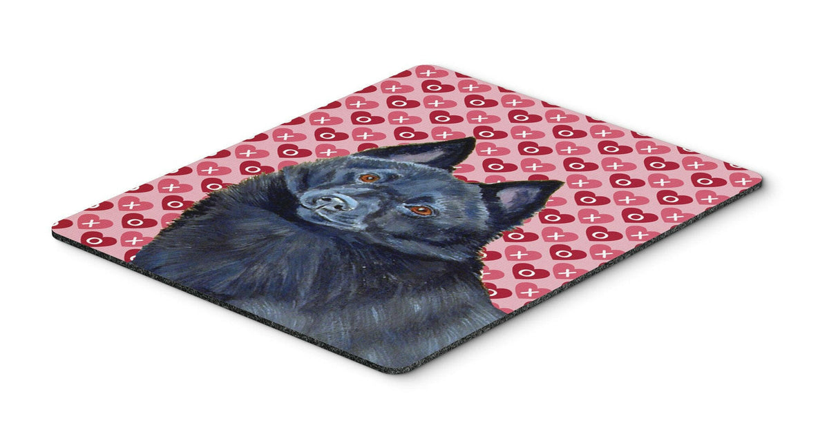 Schipperke Hearts Love and Valentine&#39;s Day Mouse Pad, Hot Pad or Trivet by Caroline&#39;s Treasures