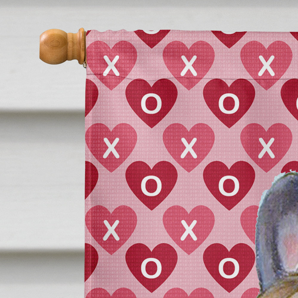 French Bulldog Hearts Love Valentine's Day Flag Canvas House Size  the-store.com.