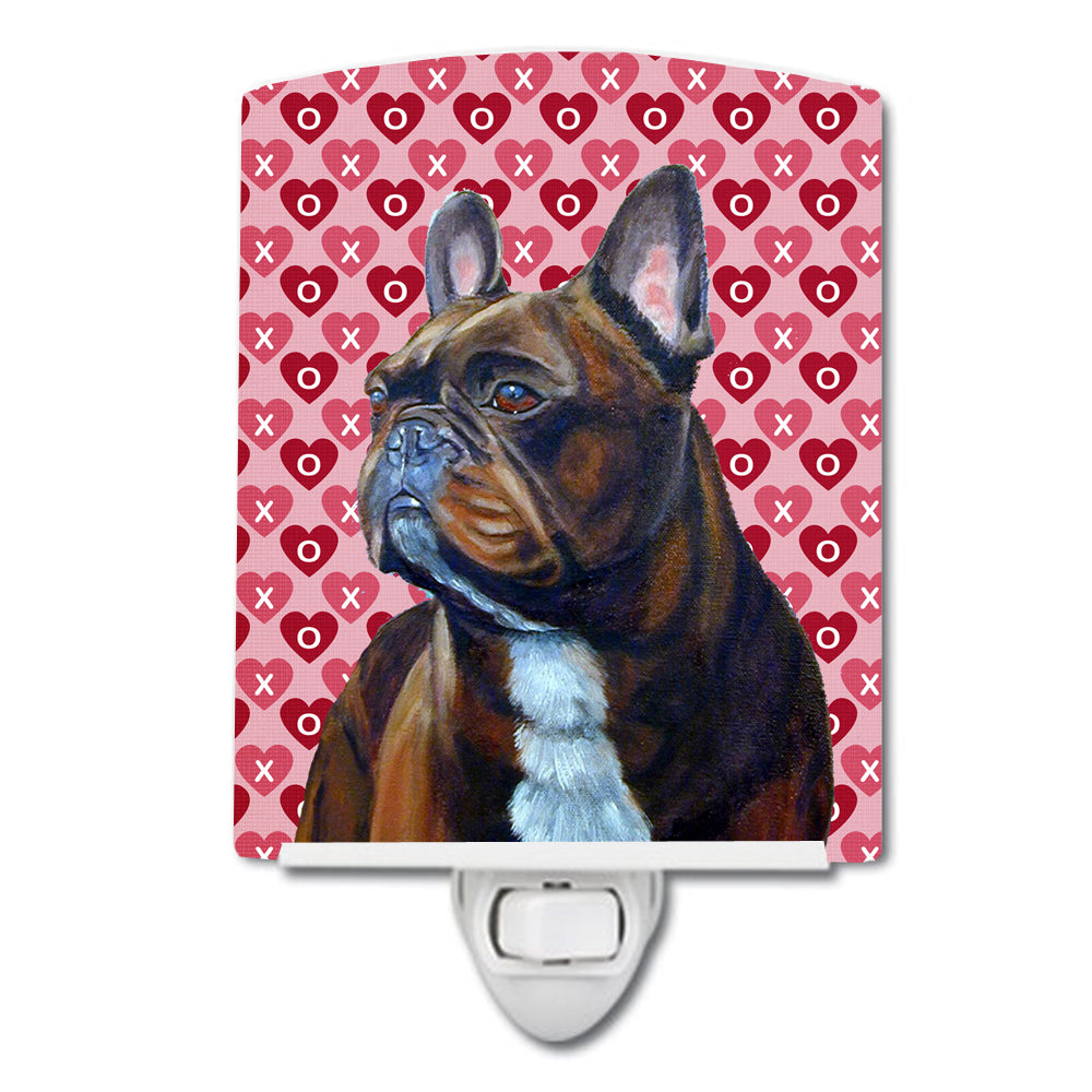French Bulldog Hearts Love and Valentine&#39;s Day Portrait Ceramic Night Light LH9160CNL - the-store.com