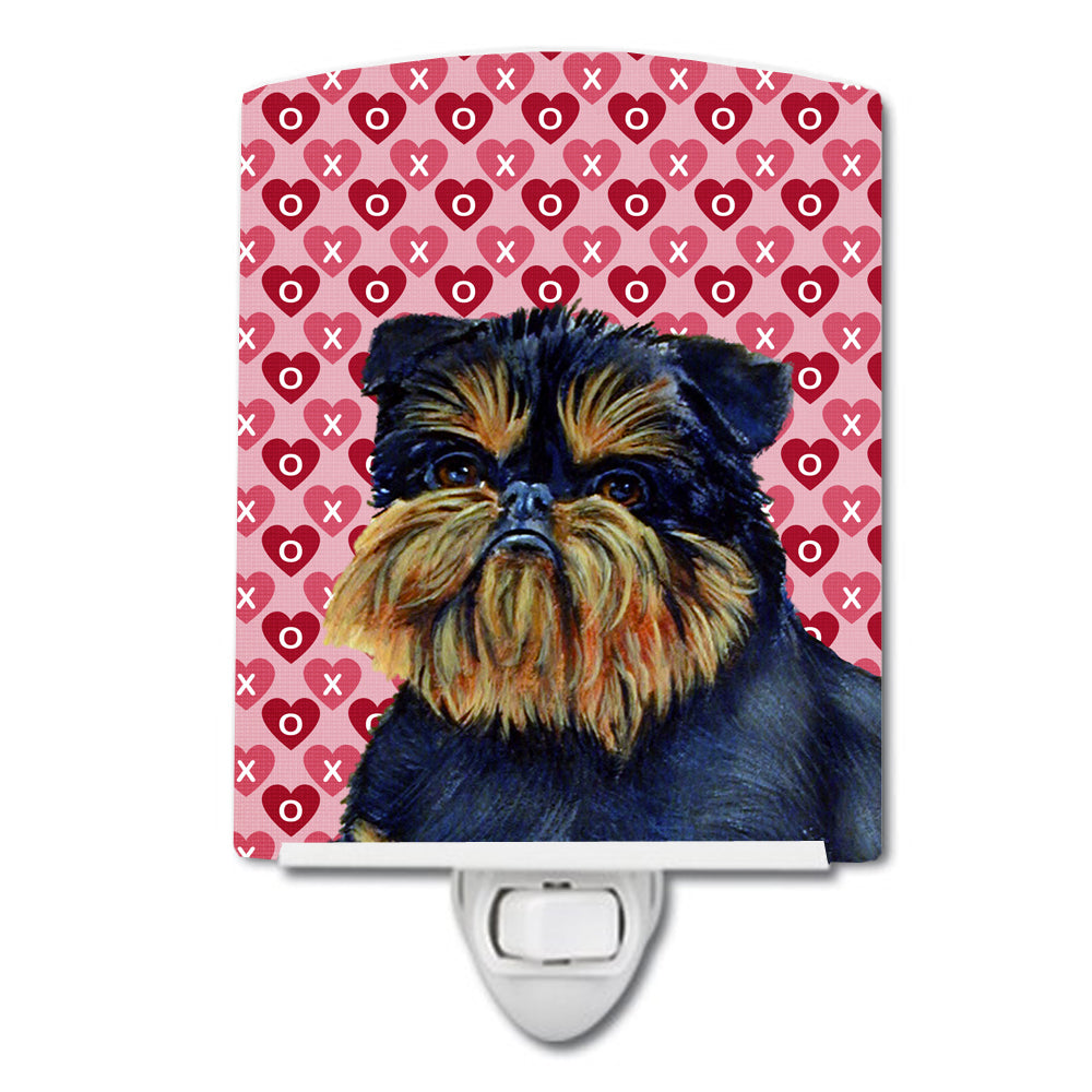 Brussels Griffon Hearts Love and Valentine&#39;s Day Portrait Ceramic Night Light LH9163CNL - the-store.com