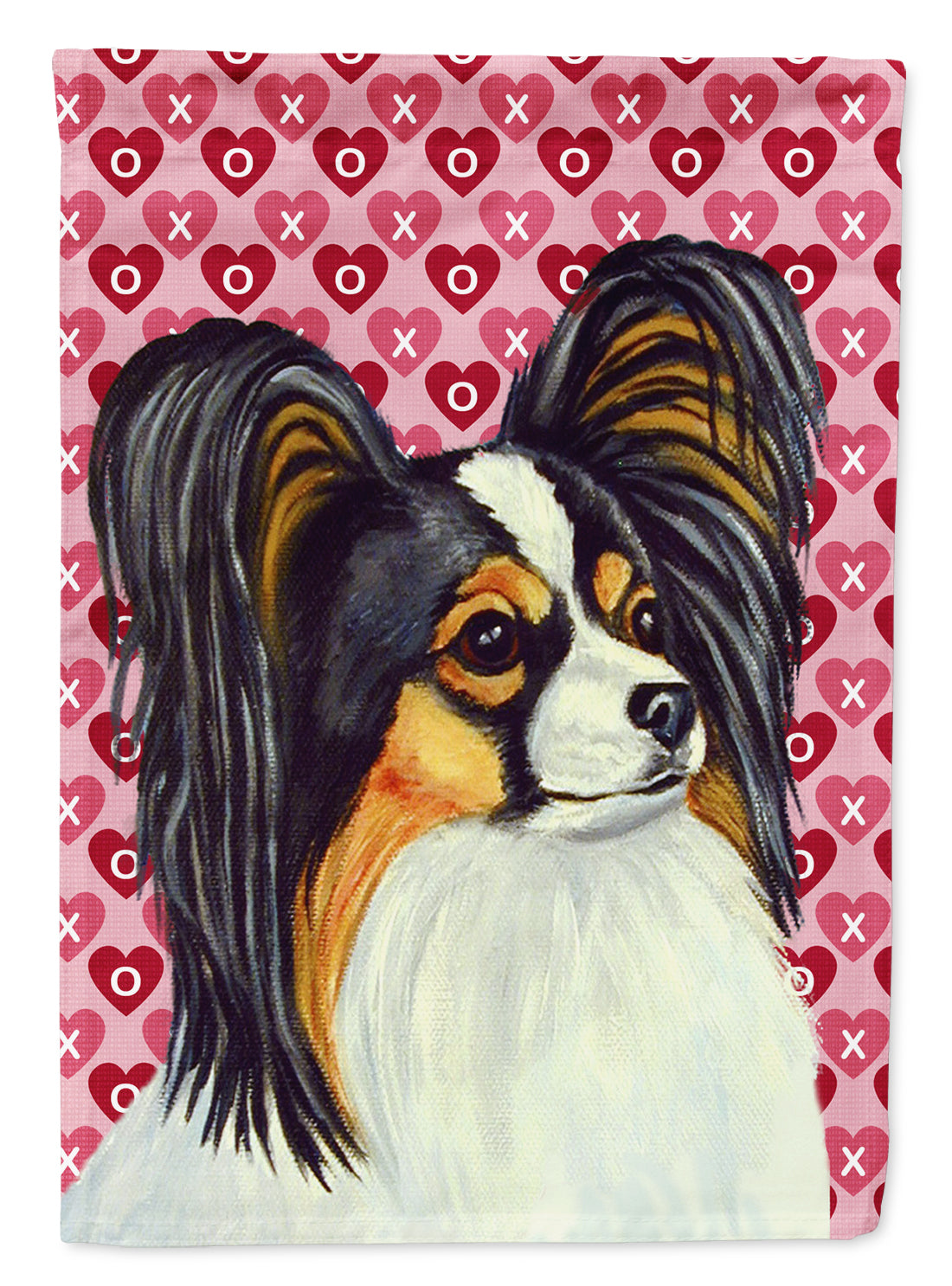 Papillon Hearts Love Valentine's Day Flag Canvas House Size  the-store.com.