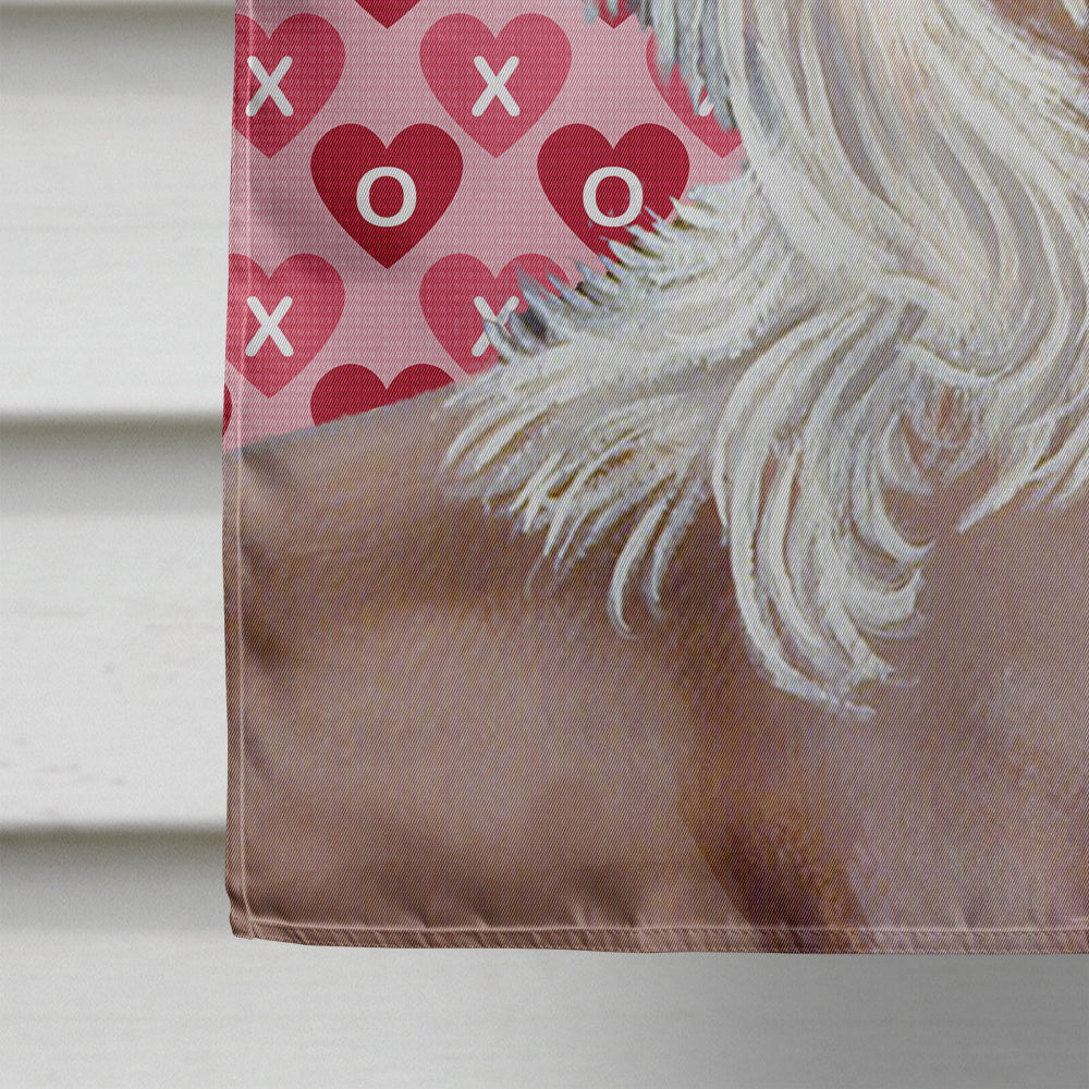 Chinese Crested Hearts Love and Valentine's Day Portrait Flag Canvas House Size  the-store.com.