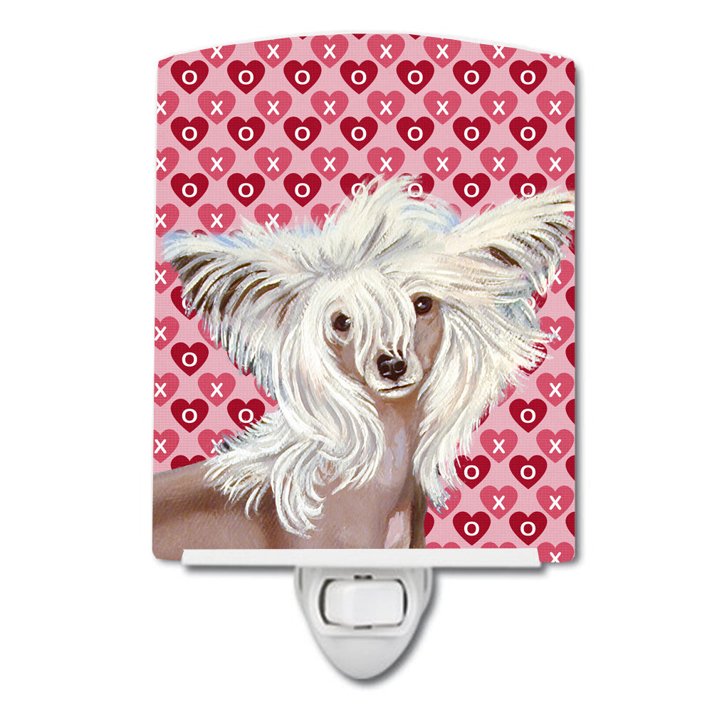 Chinese Crested Hearts Love and Valentine&#39;s Day Portrait Ceramic Night Light LH9167CNL - the-store.com