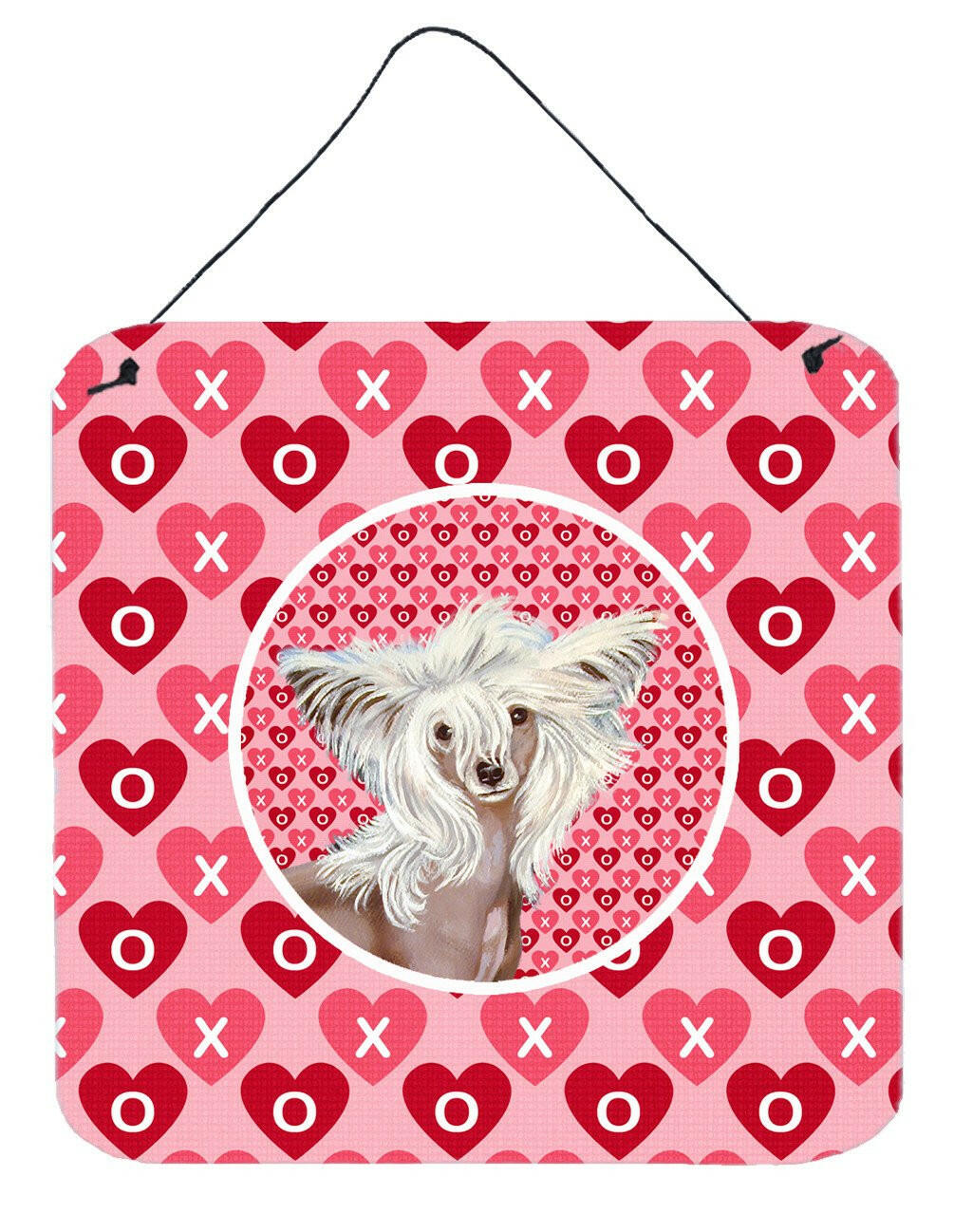 Chinese Crested Valentine&#39;s Love and Hearts Wall or Door Hanging Prints by Caroline&#39;s Treasures