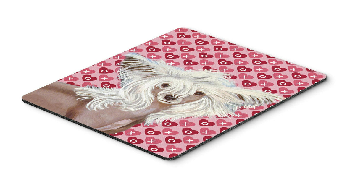 Chinese Crested Hearts Love and Valentine&#39;s Day Mouse Pad, Hot Pad or Trivet by Caroline&#39;s Treasures