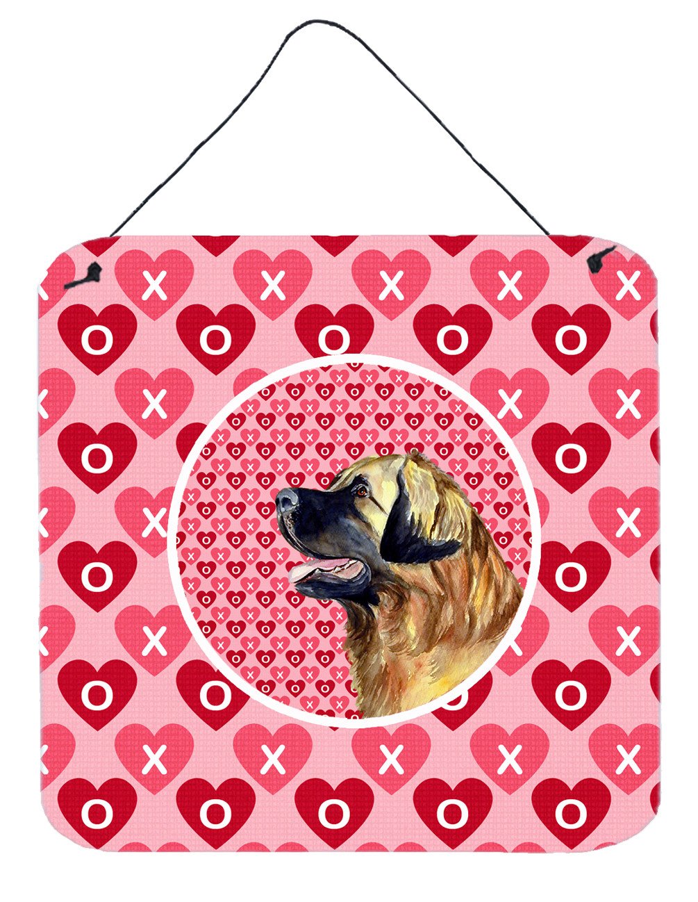 Leonberger Valentine&#39;s Love and Hearts Wall or Door Hanging Prints by Caroline&#39;s Treasures