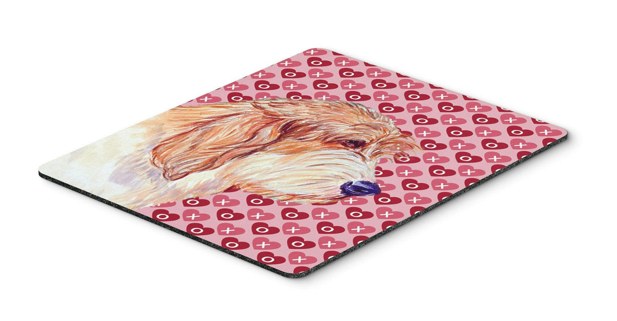 Petit Basset Griffon Vendeen Hearts Love Mouse Pad, Hot Pad Trivet by Caroline&#39;s Treasures