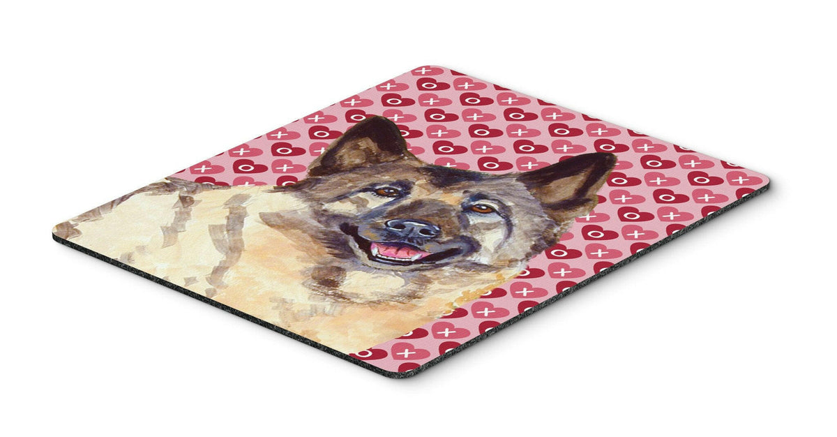 Norwegian Elkhound Hearts Love Valentine&#39;s Day Mouse Pad, Hot Pad or Trivet by Caroline&#39;s Treasures