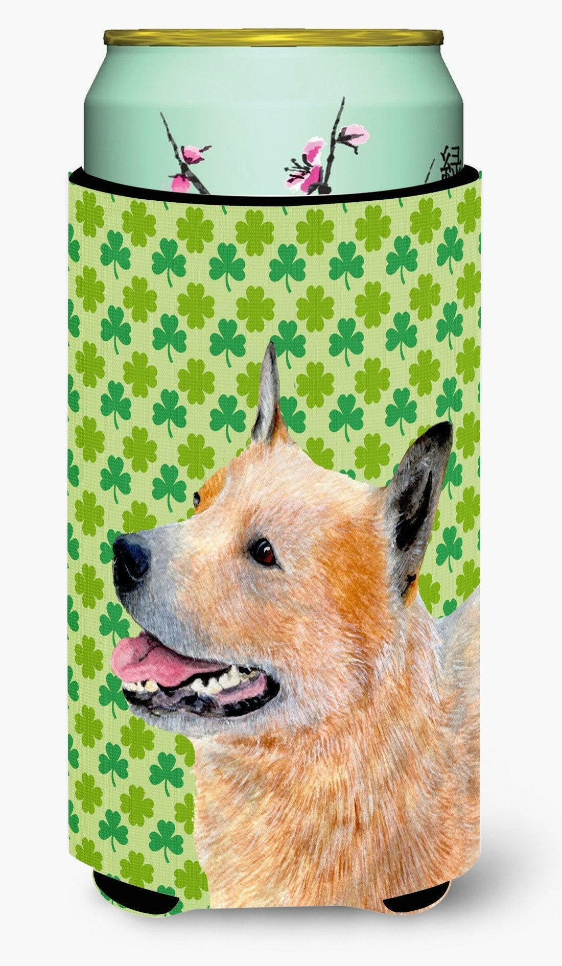 Australian Cattle Dog St. Patrick&#39;s Day Shamrock  Tall Boy Beverage Insulator Beverage Insulator Hugger by Caroline&#39;s Treasures