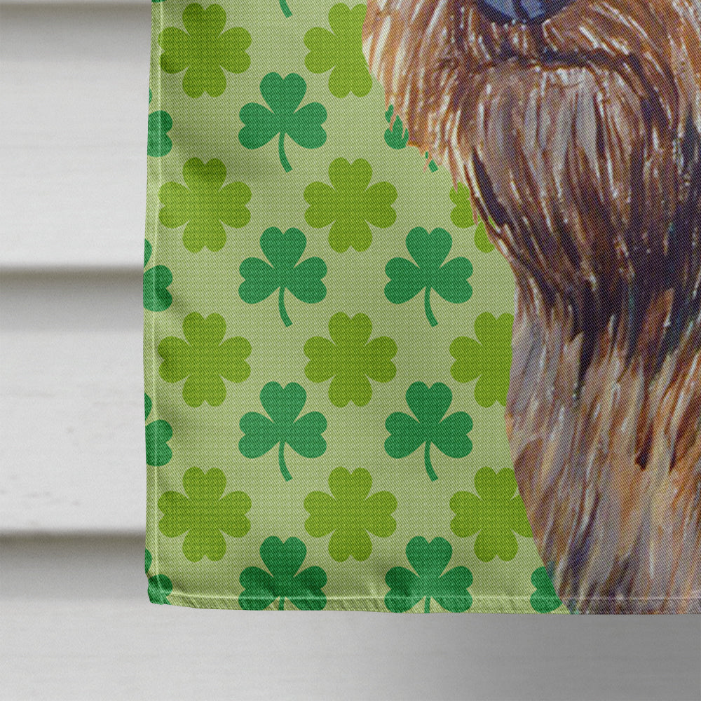 Cairn Terrier St. Patrick's Day Shamrock Portrait Flag Canvas House Size