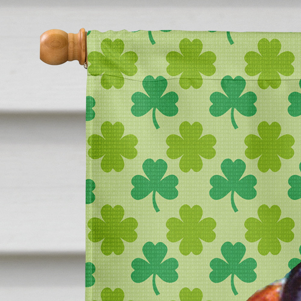 Basset Hound St. Patrick's Day Shamrock Portrait Flag Canvas House Size  the-store.com.