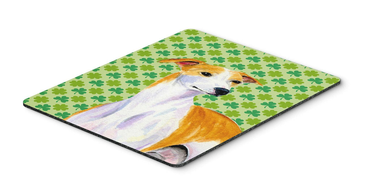 Whippet St. Patrick&#39;s Day Shamrock Portrait Mouse Pad, Hot Pad or Trivet by Caroline&#39;s Treasures