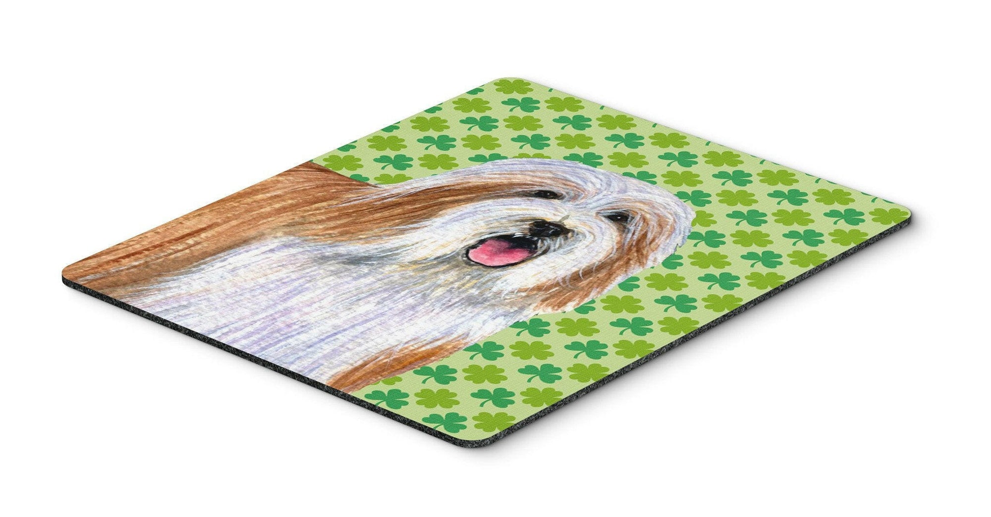 Bearded Collie St. Patrick's Day Shamrock Portrait Mouse Pad, Hot Pad or Trivet by Caroline's Treasures