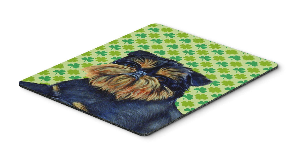 Brussels Griffon St. Patrick&#39;s Day Shamrock Mouse Pad, Hot Pad or Trivet by Caroline&#39;s Treasures