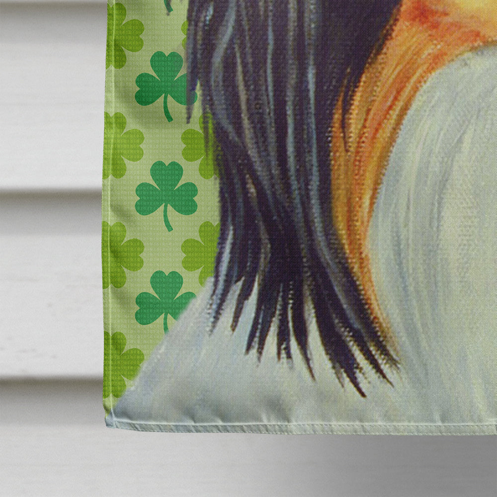 Papillon St. Patrick's Day Shamrock Portrait Flag Canvas House Size  the-store.com.