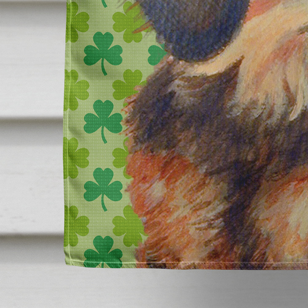 Dachshund St. Patrick's Day Shamrock Portrait Flag Canvas House Size  the-store.com.