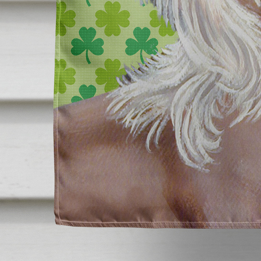 Chinese Crested St. Patrick's Day Shamrock Portrait Flag Canvas House Size