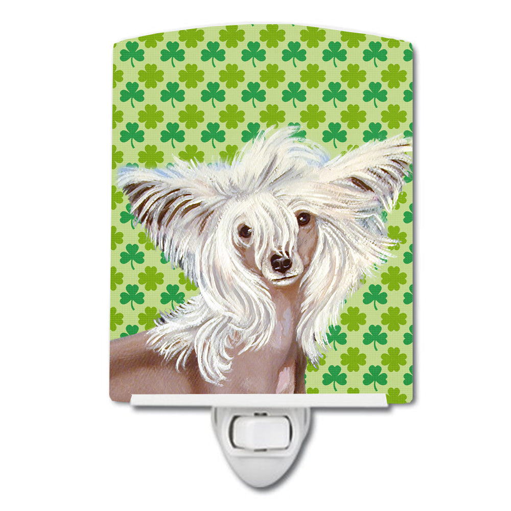 Chinese Crested St. Patrick&#39;s Day Shamrock Portrait Ceramic Night Light LH9212CNL - the-store.com