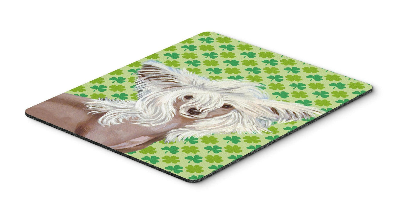 Chinese Crested St. Patrick's Day Shamrock Mouse Pad, Hot Pad or Trivet by Caroline's Treasures