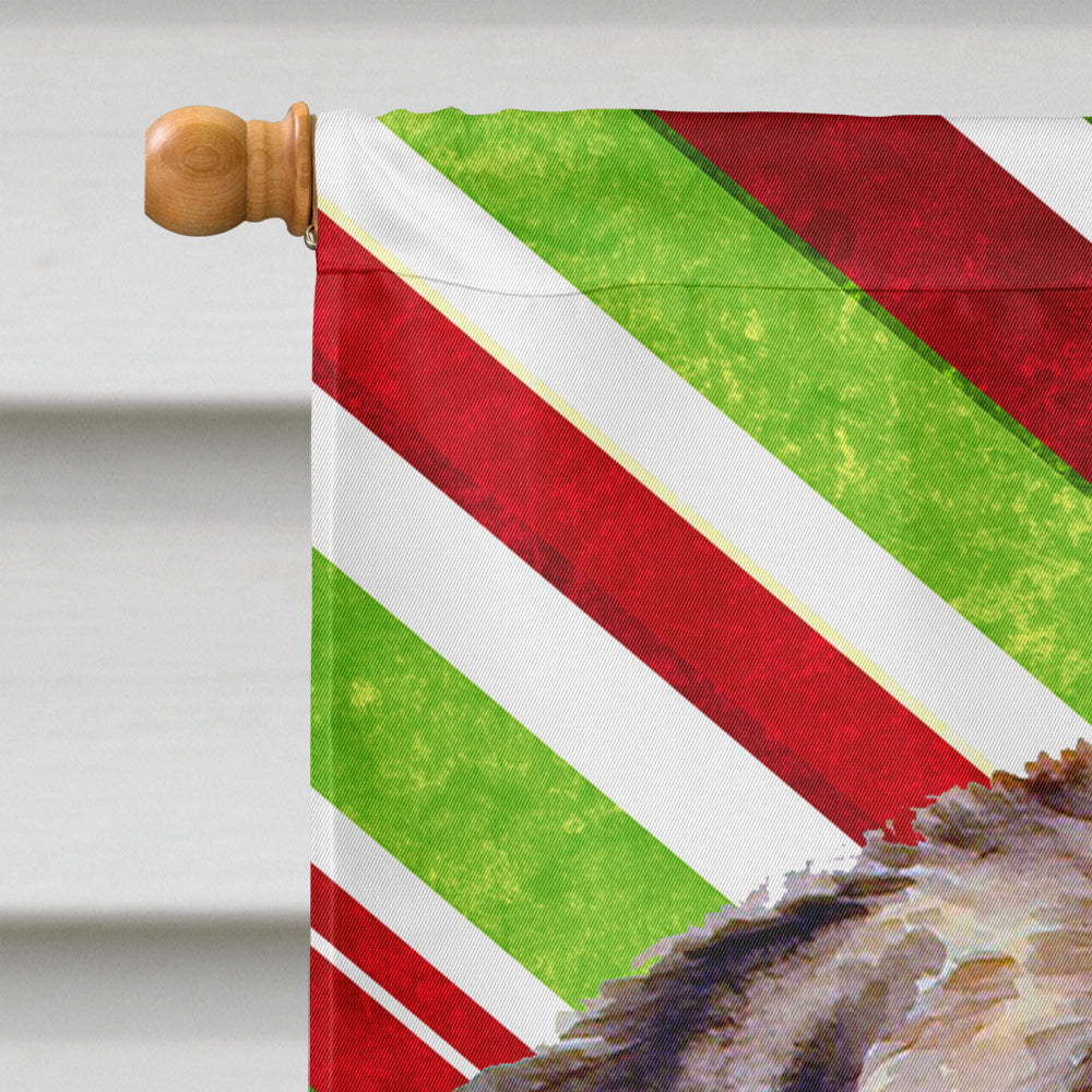 Terre-Neuve Candy Cane vacances Noël drapeau toile taille de la maison