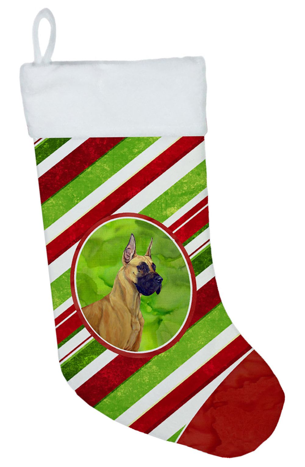 Great Dane Candy Cane Holiday Christmas Christmas Stocking LH9220