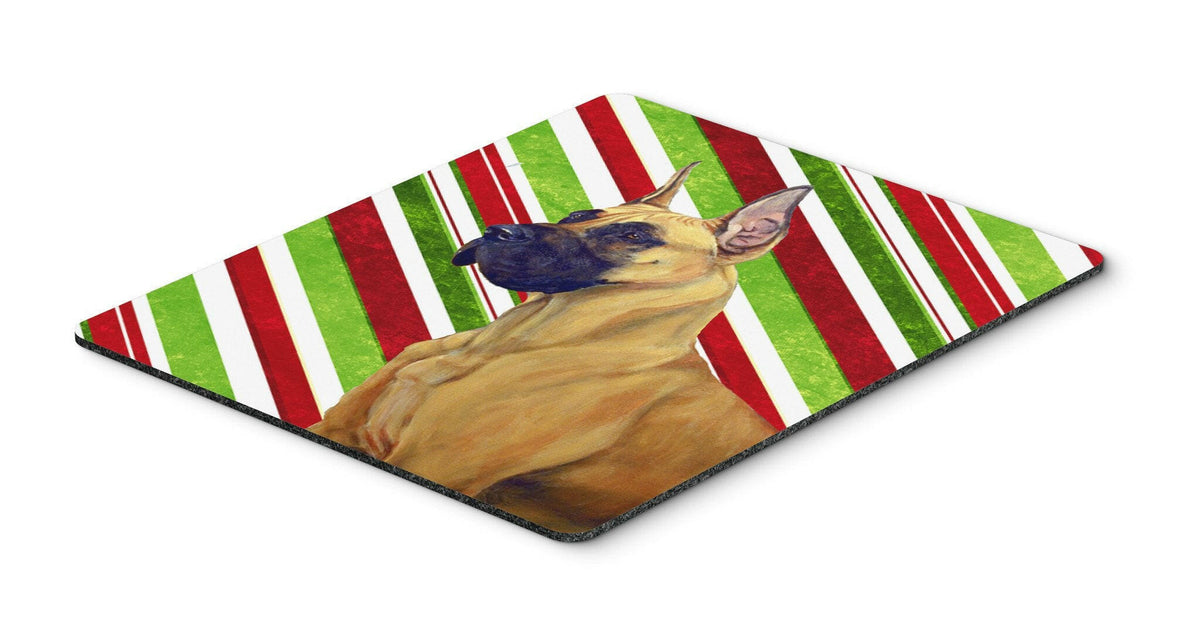 Great Dane Candy Cane Holiday Christmas Mouse Pad, Hot Pad or Trivet by Caroline&#39;s Treasures
