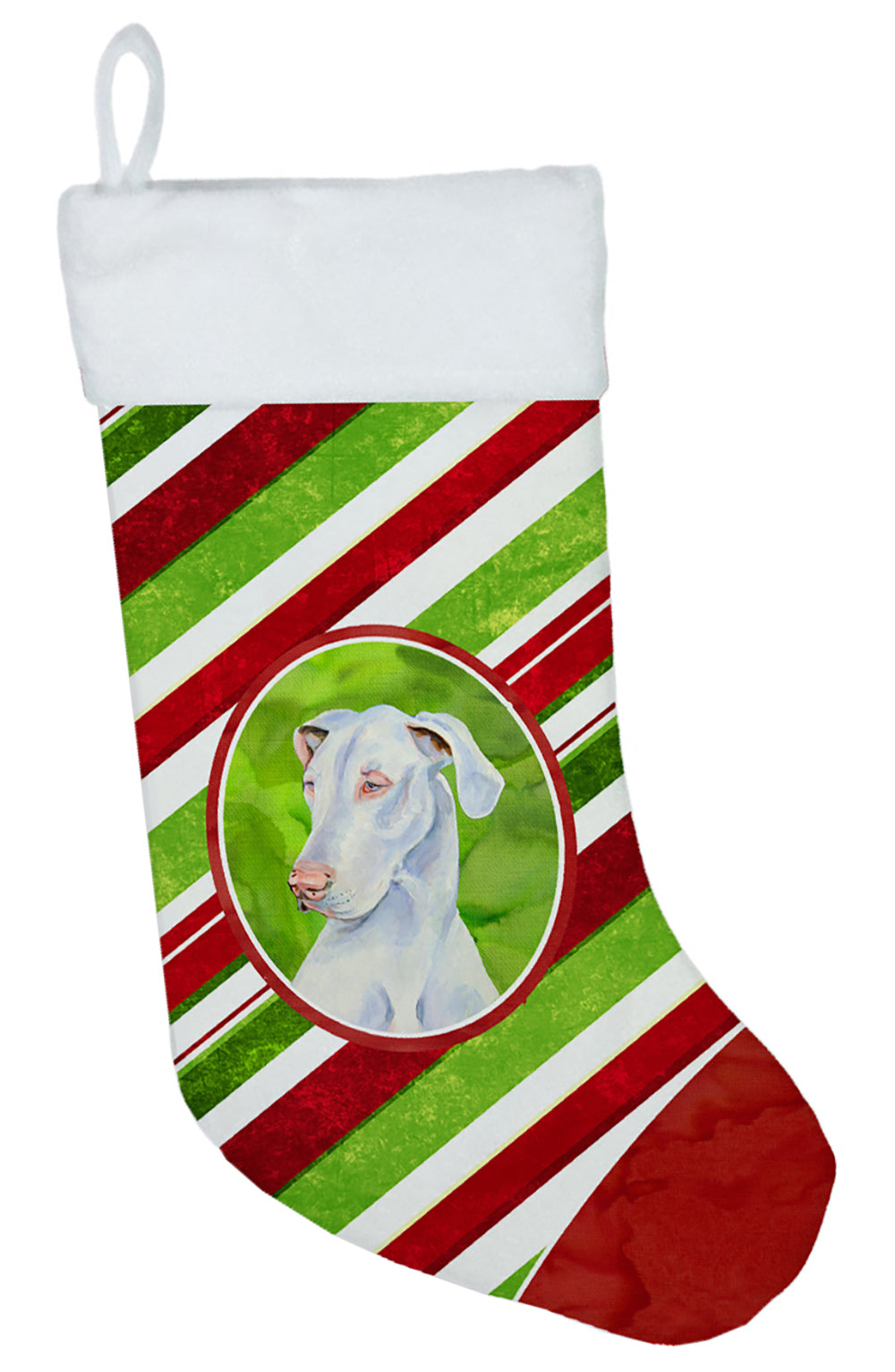 Great Dane Candy Cane Holiday Christmas Christmas Stocking LH9221  the-store.com.
