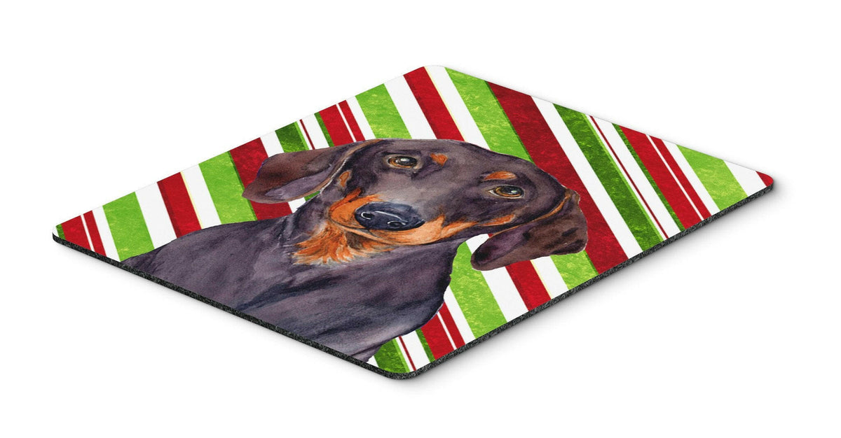Dachshund Candy Cane Holiday Christmas Mouse Pad, Hot Pad or Trivet by Caroline&#39;s Treasures