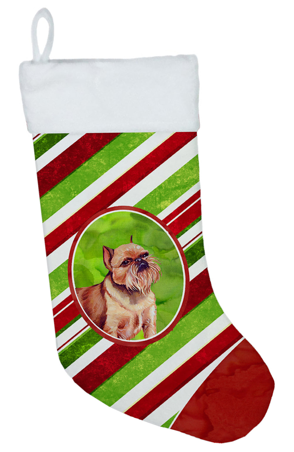 Brussels Griffon Candy Cane Holiday Christmas Christmas Stocking LH9224