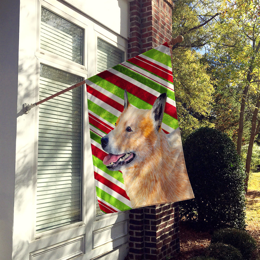 Australian Cattle Dog Candy Cane Holiday Christmas  Flag Canvas House Size