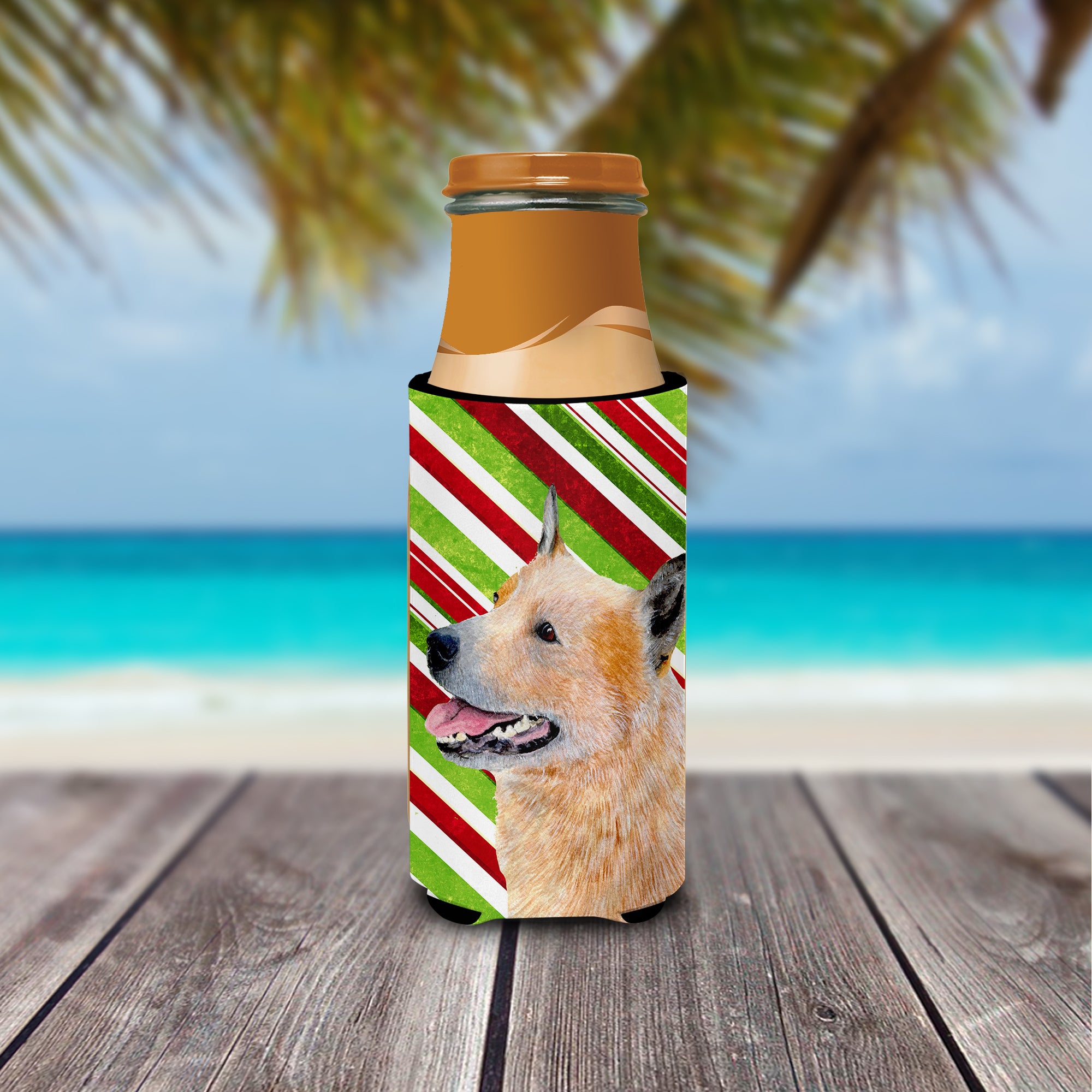 Australian Cattle Dog Candy Cane Holiday Christmas Ultra Beverage Insulators for slim cans LH9227MUK