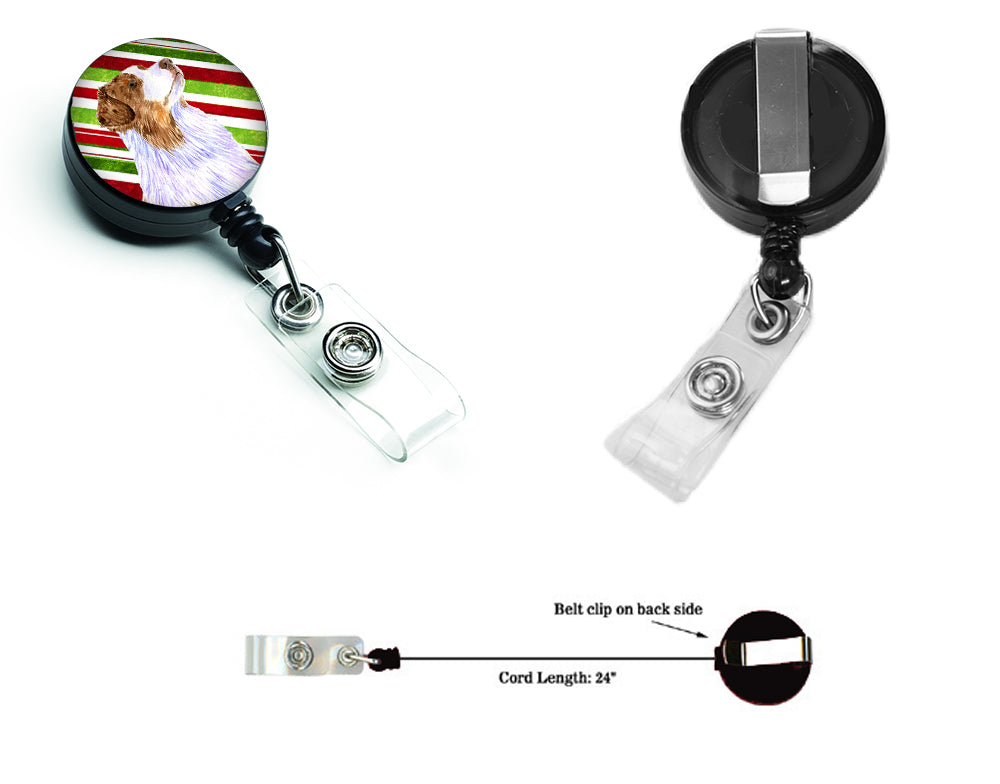 Australian Shepherd Candy Cane Holiday Christmas Retractable Badge Reel LH9228BR  the-store.com.