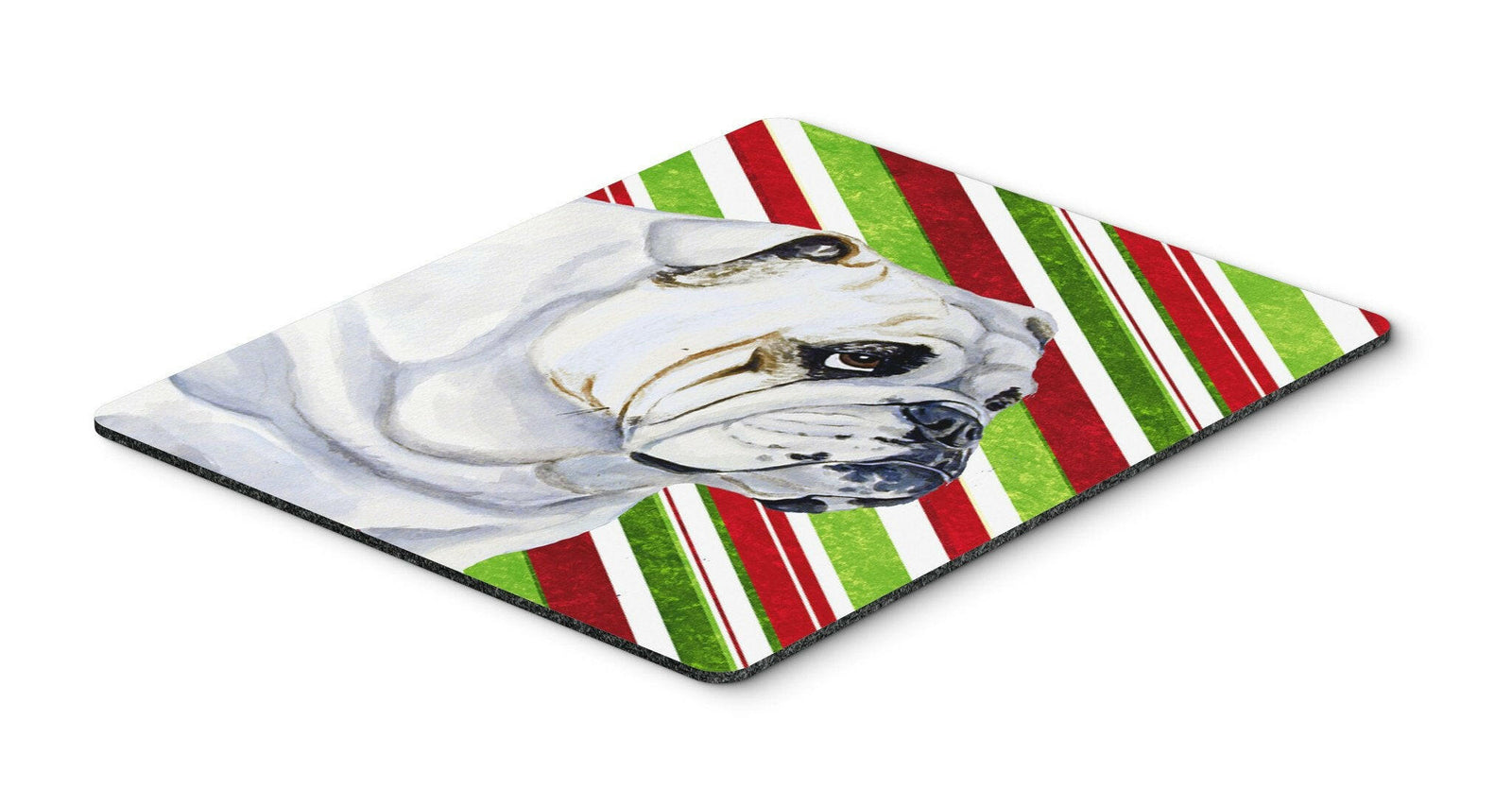 Bulldog English Candy Cane Holiday Christmas Mouse Pad, Hot Pad or Trivet by Caroline's Treasures