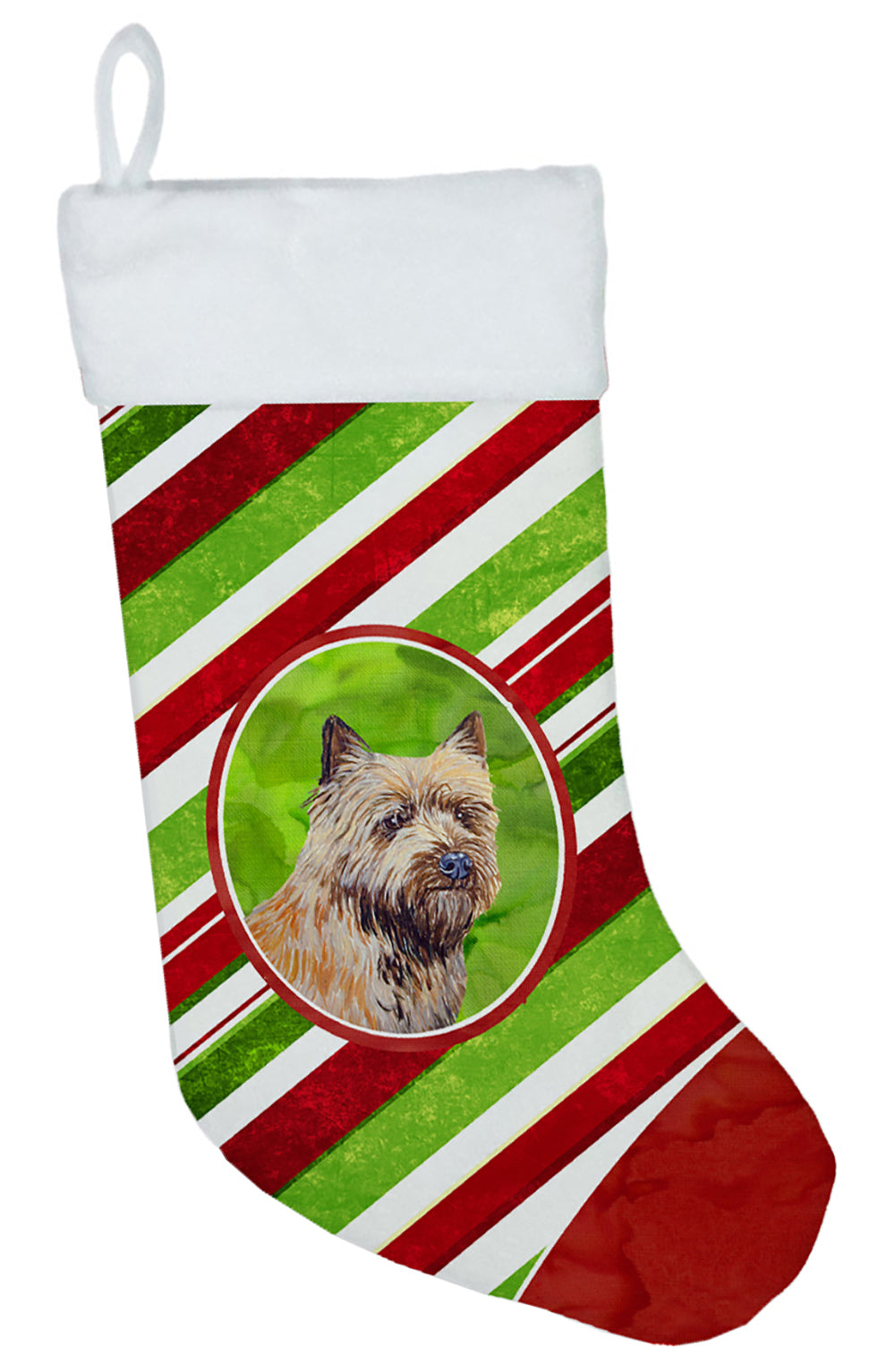 Cairn Terrier Candy Cane Holiday Christmas Christmas Stocking LH9230  the-store.com.