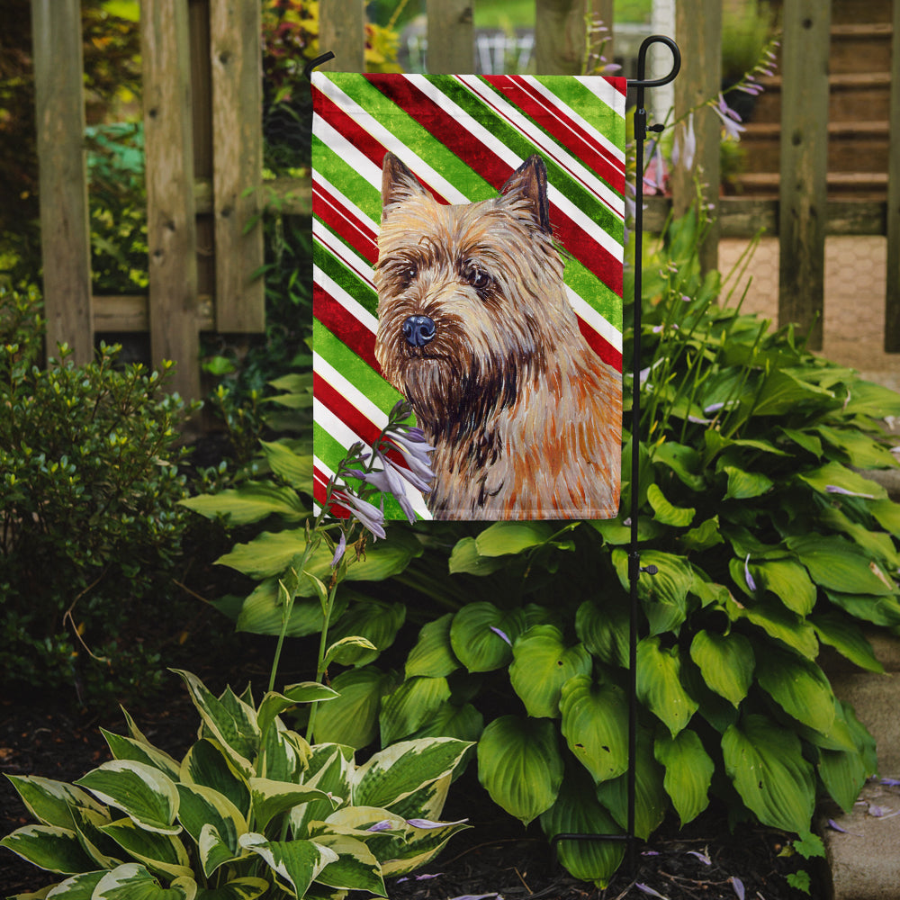 Cairn Terrier Candy Cane Holiday Christmas  Flag Garden Size.