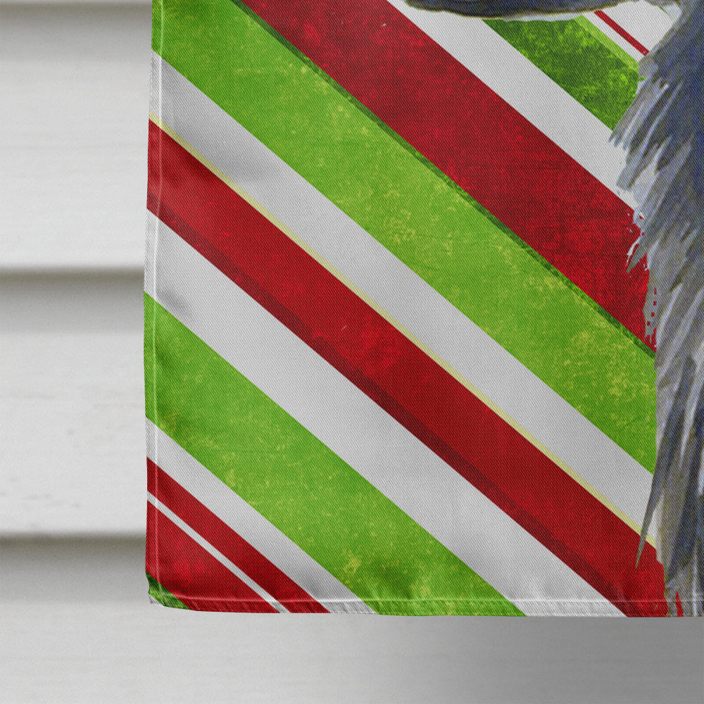 Flat Coated Retriever Candy Cane Holiday Christmas  Flag Canvas House Size