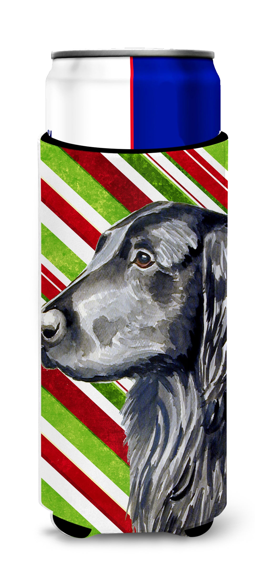 Flat Coated Retriever Candy Cane Holiday Christmas Ultra Beverage Isolateurs pour canettes minces LH9231MUK