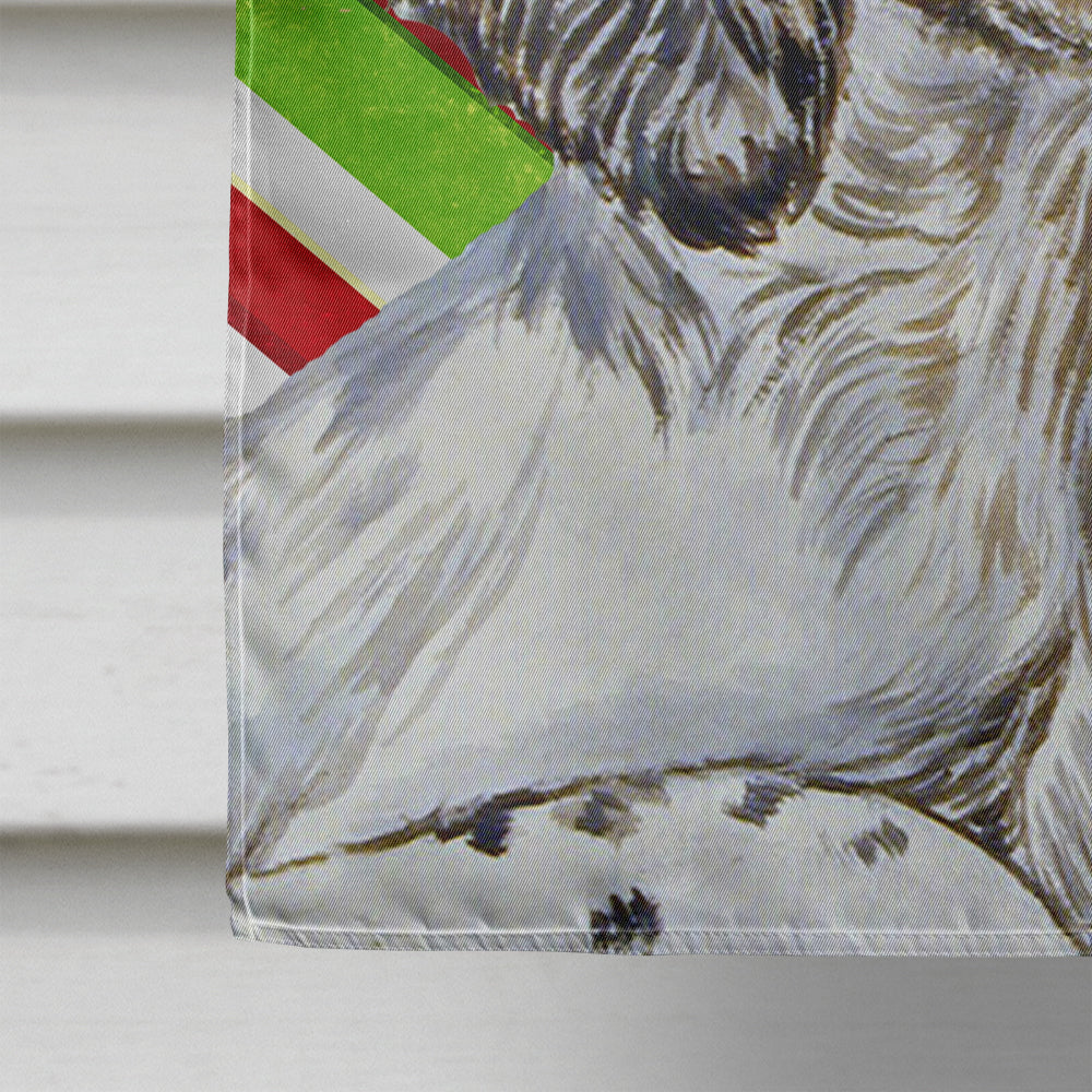 English Setter Candy Cane Holiday Christmas  Flag Canvas House Size  the-store.com.
