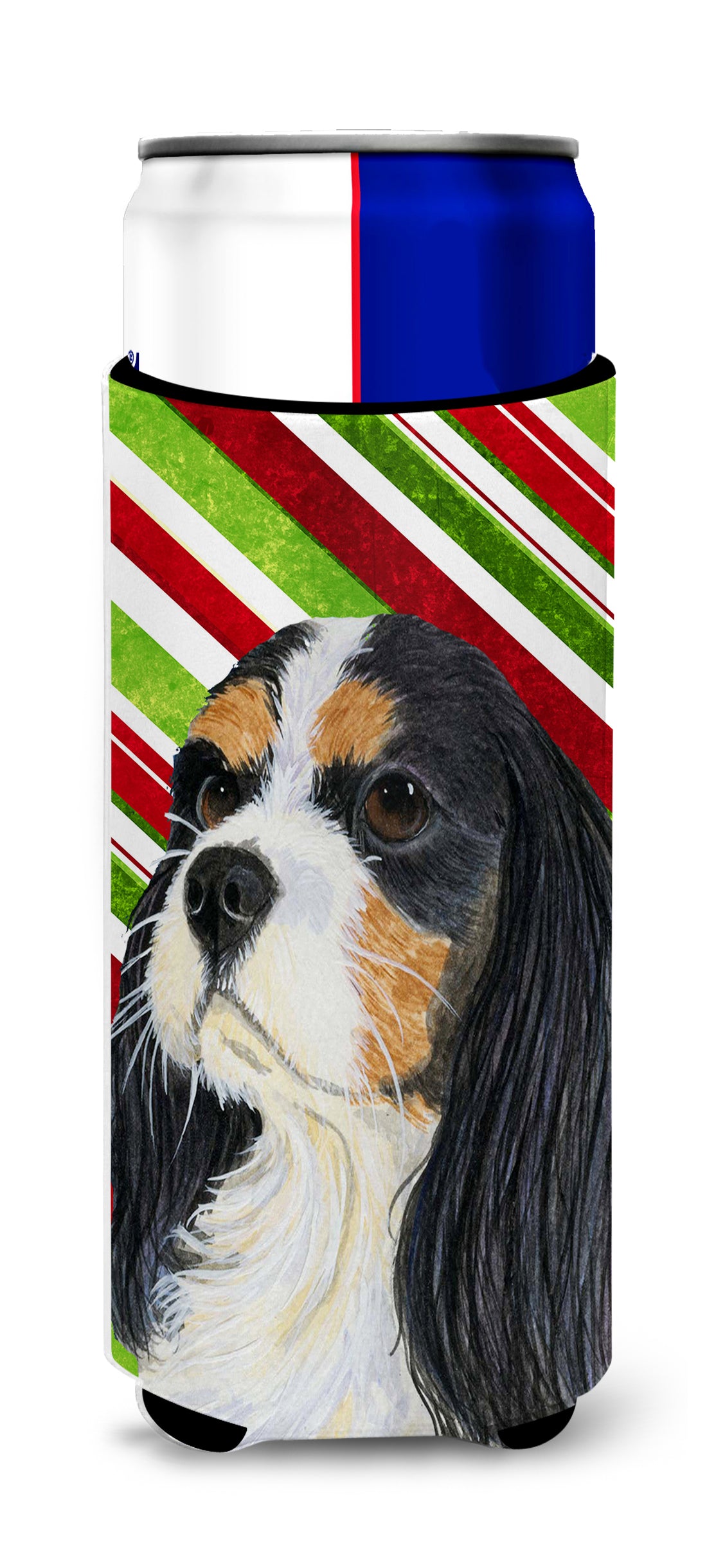 Cavalier Spaniel Candy Cane Holiday Christmas Ultra Beverage Isolateurs pour canettes minces LH9234MUK