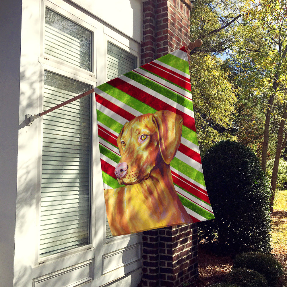 Vizsla Candy Cane Holiday Christmas  Flag Canvas House Size