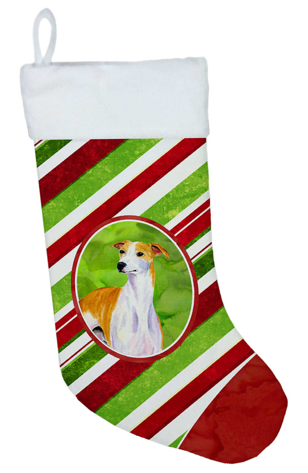 Whippet Candy Cane Holiday Christmas Christmas Stocking LH9238  the-store.com.