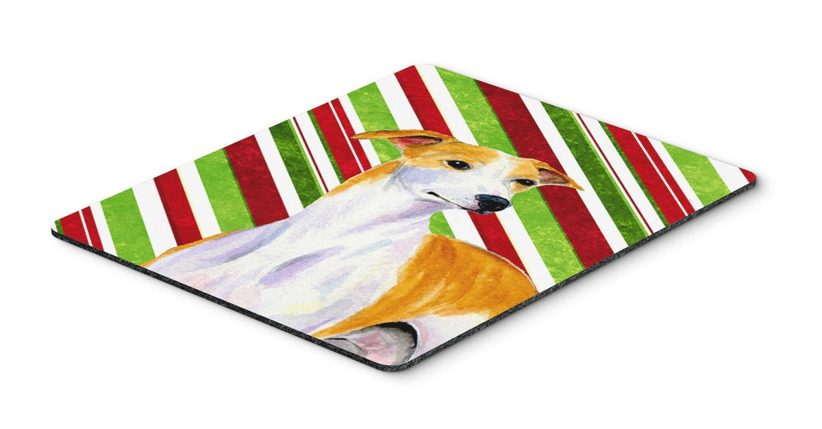 Whippet Candy Cane Holiday Christmas Mouse Pad, Hot Pad or Trivet by Caroline&#39;s Treasures
