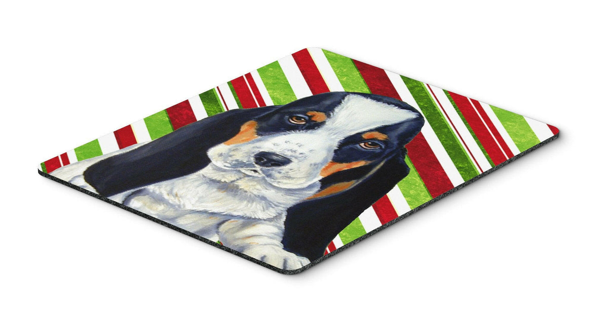 Basset Hound Candy Cane Holiday Christmas Mouse Pad, Hot Pad or Trivet by Caroline&#39;s Treasures