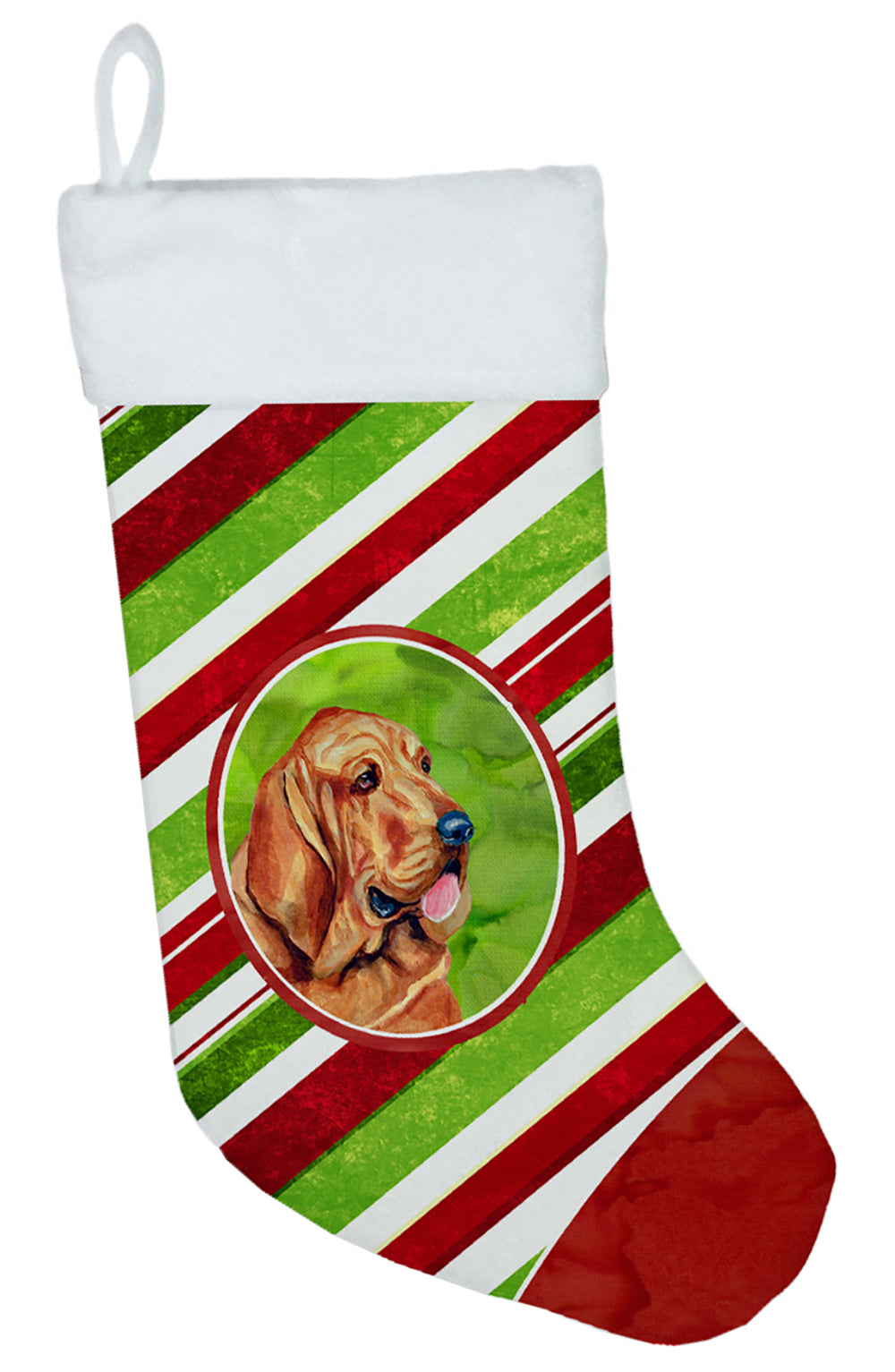 Bloodhound Candy Cane Holiday Christmas Christmas Stocking LH9241
