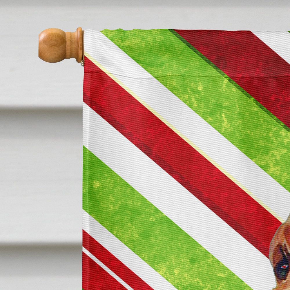 Bloodhound Candy Cane Holiday Christmas  Flag Canvas House Size