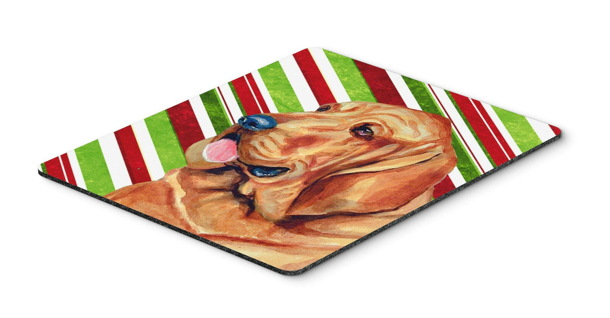 Bloodhound Candy Cane Holiday Christmas Mouse Pad, Hot Pad or Trivet by Caroline&#39;s Treasures