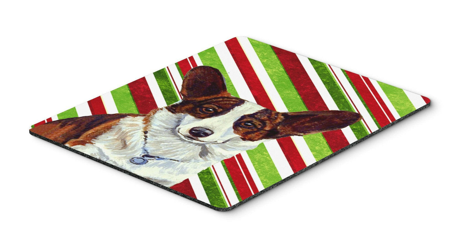 Corgi Candy Cane Holiday Christmas Mouse Pad, Hot Pad or Trivet by Caroline's Treasures